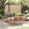 vidaXL Garden Sofa Set 3 pcs Natural Solid teak wood
