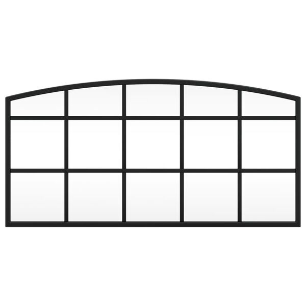 vidaXL Wall Mirror Black 60x30 cm Arch Iron