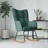 vidaXL Rocking Chair Dark Green Velvet