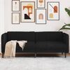 vidaXL Sofa 3-Seater Black Fabric