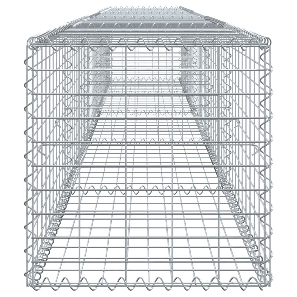 vidaXL Gabion Basket with Cover 500x50x50 cm Galvanised Iron