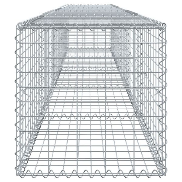 vidaXL Gabion Basket with Cover 500x50x50 cm Galvanised Iron