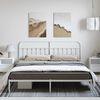 vidaXL Metal Bed Frame without Mattress with Headboard White 183x213cm