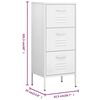 vidaXL Storage Cabinet White 42.5x35x101.5 cm Steel