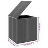 vidaXL Garden Cushion Box PE Rattan 100x97.5x104 cm Black
