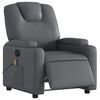 vidaXL Electric Massage Recliner Chair Grey Faux Leather