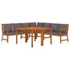 vidaXL 7 Piece Garden Dining Set with Cushions Solid Wood Acacia