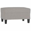 vidaXL 3-Seater Sofa with Footstool Light Grey 210 cm Fabric