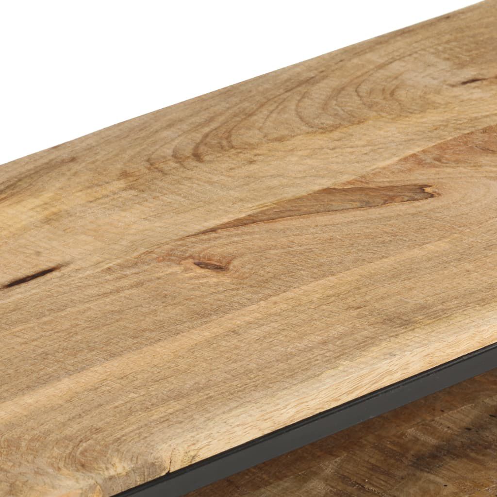 vidaXL TV Cabinet 130x30x45 cm Rough Mango Wood