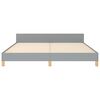 vidaXL Bed Frame without Mattress Light Grey King Fabric