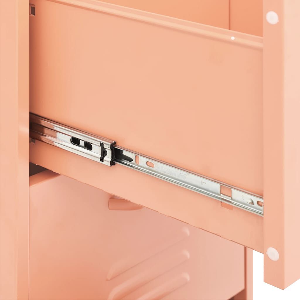 vidaXL Storage Cabinet Pink 42.5x35x101.5 cm Steel