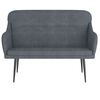 vidaXL Bench Dark Grey 110x76x80 cm Velvet