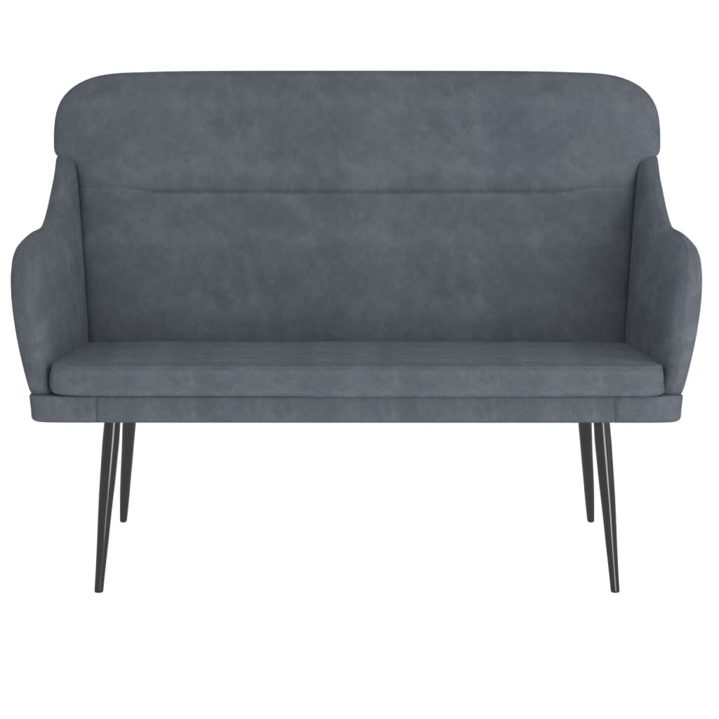 vidaXL Bench Dark Grey 110x76x80 cm Velvet