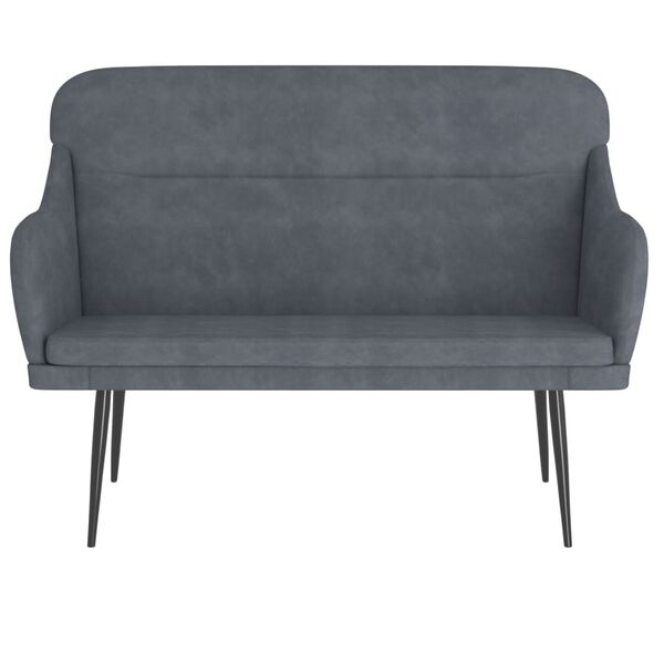 vidaXL Bench Dark Grey 110x76x80 cm Velvet