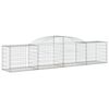 vidaXL Arched Gabion Baskets 6 pcs 300x50x60/80 cm Galvanised Iron