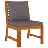 vidaXL 5 Piece Garden Dining Set with Cushions Solid Wood Acacia