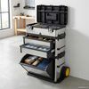 vidaXL 3-Part Rolling Tool Box replaces 140174