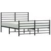 vidaXL Metal Bed Frame without Mattress with Footboard Black 150x200cm