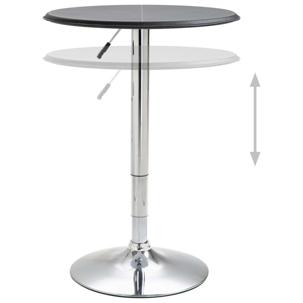 vidaXL Bar Table Black Ø60 cm MDF