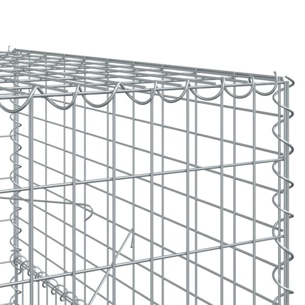 vidaXL Gabion Basket with Cover 1200x100x150 cm Galvanised Iron