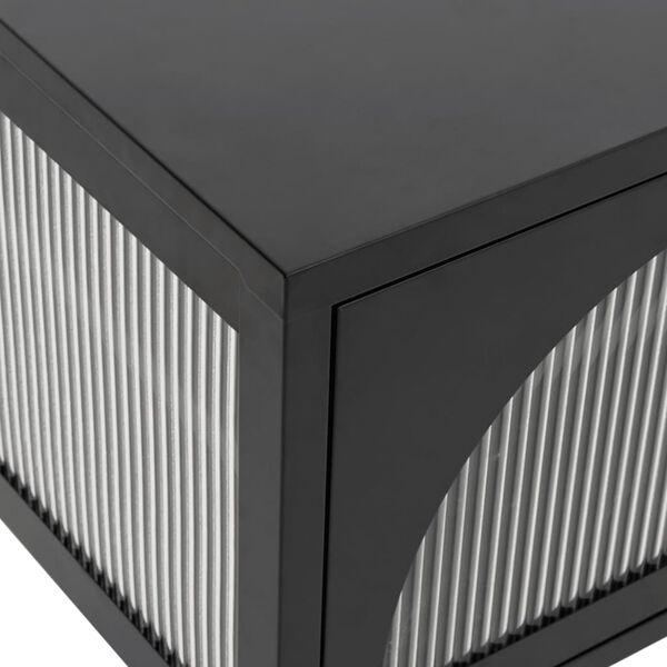 vidaXL TV Cabinet Black 105x35x50 cm Glass and Steel