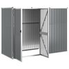 vidaXL Garden Tool Shed Grey 225x89x161 cm Galvanised Steel