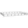 vidaXL 24-Panel Dog Playpen Black 100x50 cm Powder-coated Steel