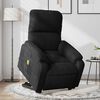 vidaXL Electric Stand up Massage Recliner Chair Black Microfibre Fabric