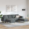 vidaXL Living Room Couch 3 pcs Dark Grey Polyester