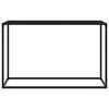 vidaXL Console Table Black 120x35x75 cm Tempered Glass