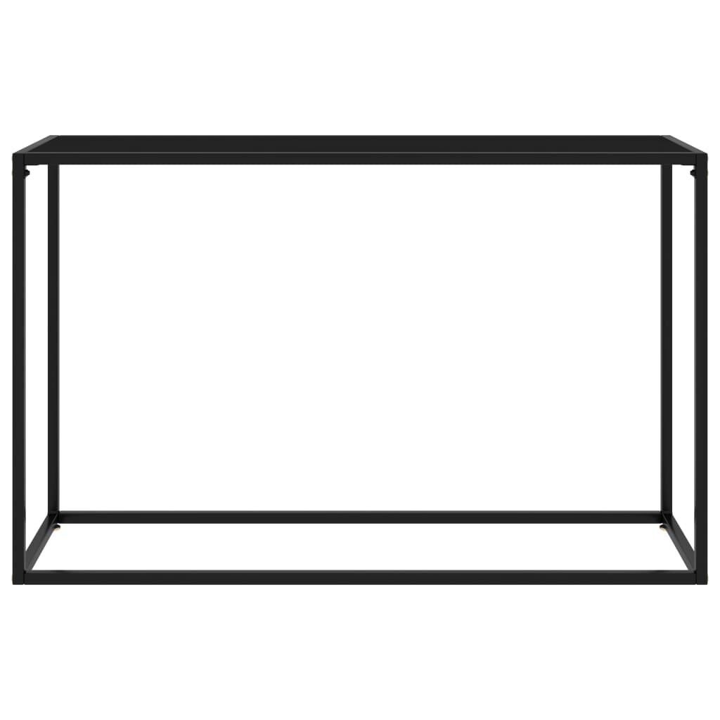 vidaXL Console Table Black 120x35x75 cm Tempered Glass