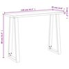 vidaXL Console Table with Live Edge 110x35x80 cm Solid Wood Acacia