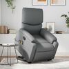 vidaXL Stand up Massage Recliner Chair Grey Faux Leather