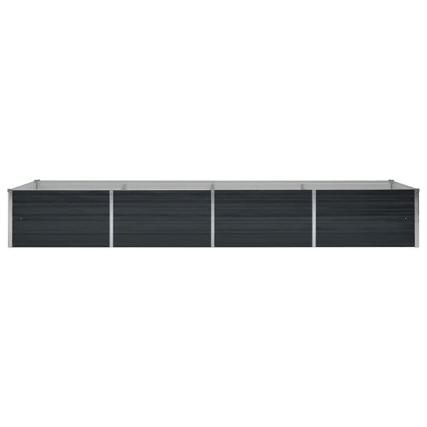 vidaXL Garden Raised Bed Anthracite 320x80x45 cm Galvanised Steel
