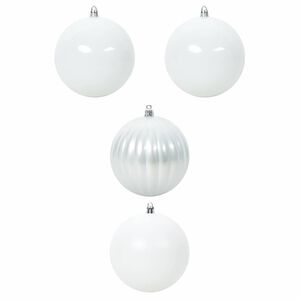 vidaXL Christmas Bauble Set 4 pcs White XXL
