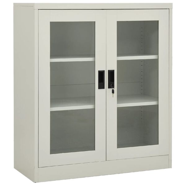 vidaXL Office Cabinet Light Grey 90x40x105 cm Steel