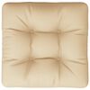 vidaXL Pallet Cushion Beige 50x50x12 cm Fabric
