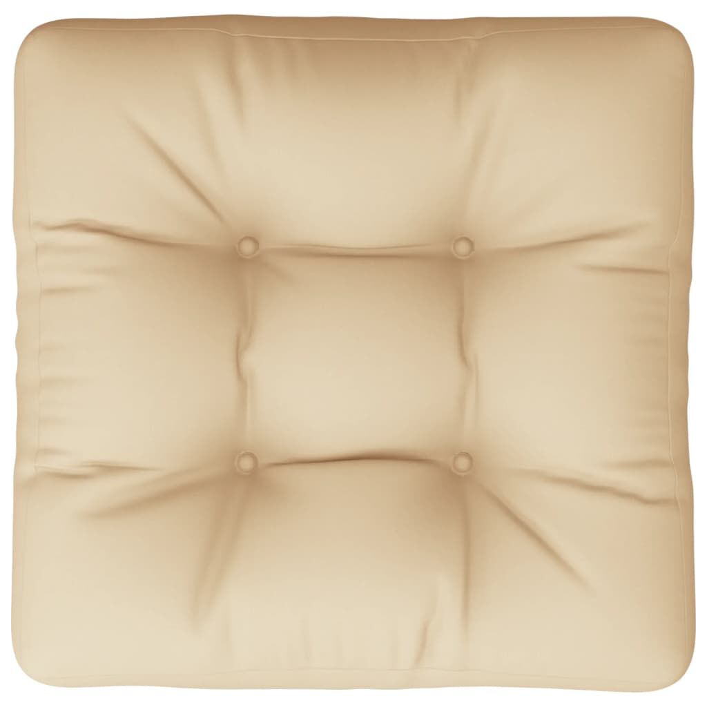 vidaXL Pallet Cushion Beige 50x50x12 cm Fabric