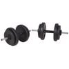 vidaXL Weight Bench with Weight Rack, Barbell and Dumbbell Set 90 kg