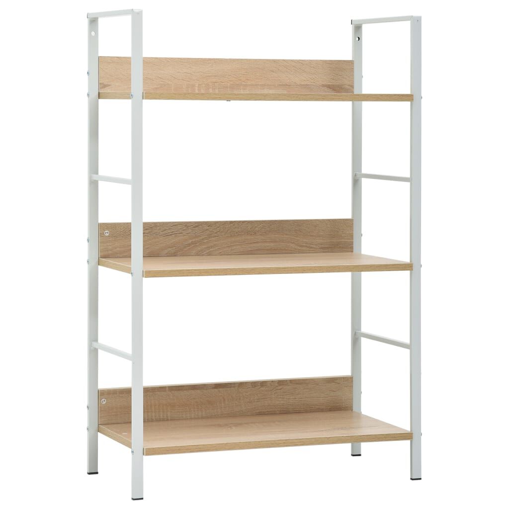 vidaXL 3-Layer Book Shelf Oak 60x27.6x90.5 cm Engineered Wood