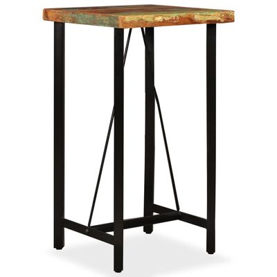 vidaXL Bar Table Solid Reclaimed Wood 60x60x107 cm