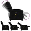 vidaXL Stand up Massage Recliner Chair Black Fabric