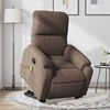 vidaXL Stand up Massage Recliner Chair Brown Microfibre Fabric