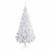 vidaXL Artificial Pre-lit Christmas Tree with Ball Set White 180 cm PVC