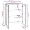 vidaXL Top for Highboard HAMAR Dark Grey 85x35x100cm Solid Wood Pine