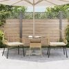 vidaXL Garden Chairs 2 pcs with Cushions Brown Poly Rattan