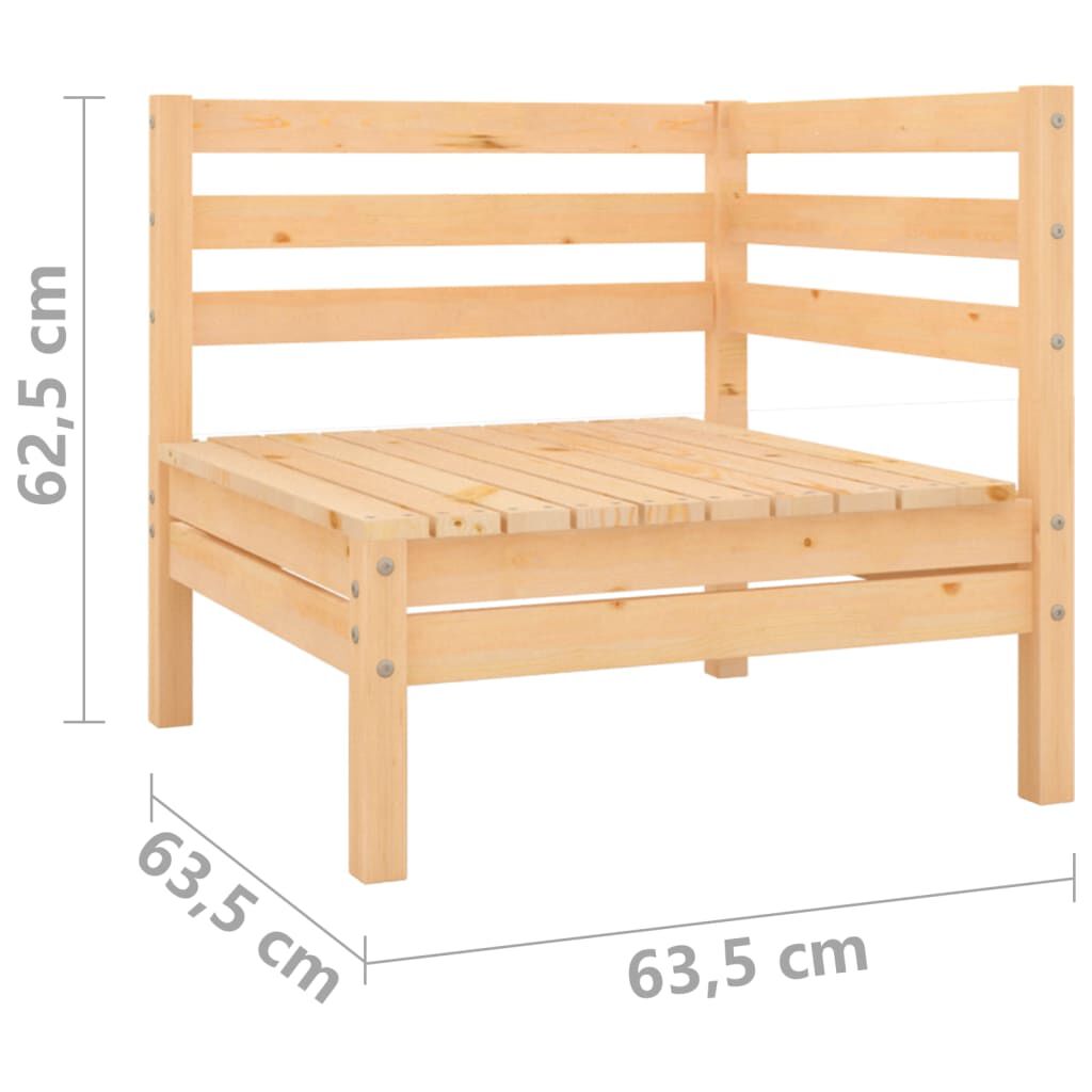 vidaXL Garden 2-Seater Sofa Solid Pinewood