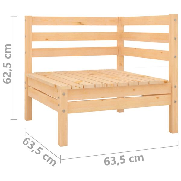 vidaXL Garden 2-Seater Sofa Solid Pinewood