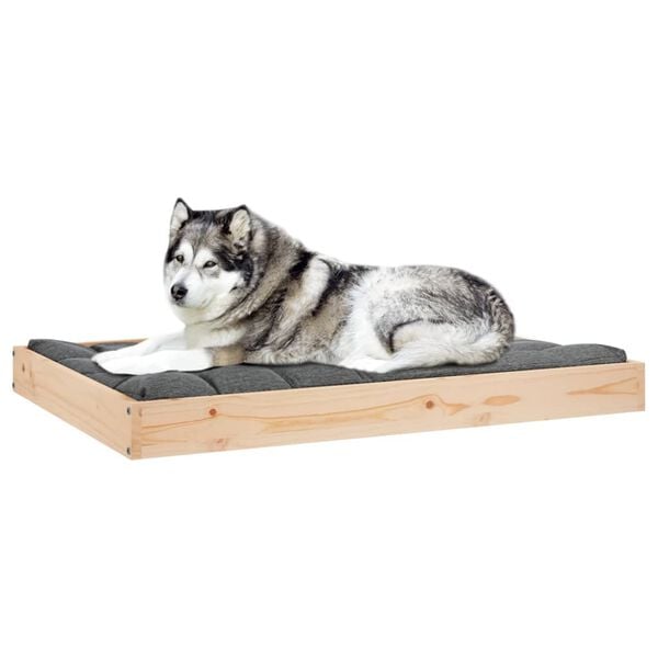 vidaXL Dog Bed 101.5x74x9 cm Solid Wood Pine