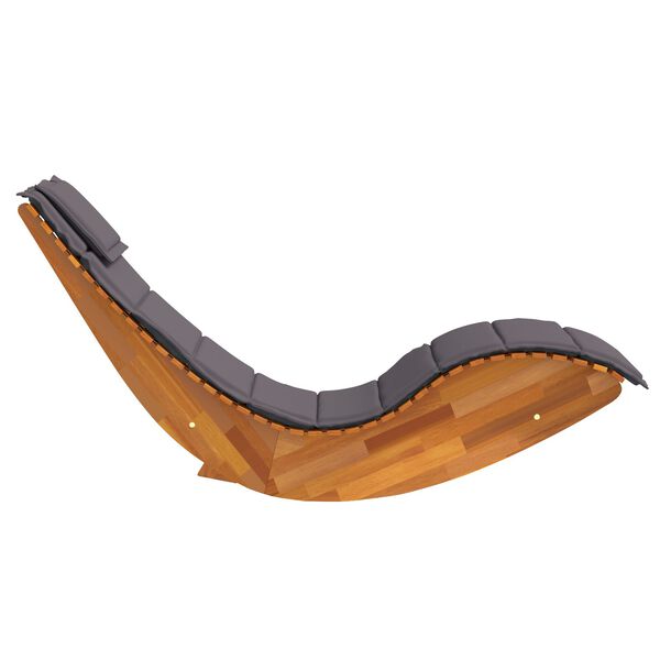 vidaXL Rocking Sun Loungers with Cushions 2 pcs Solid Wood Acacia